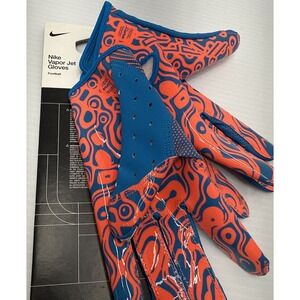 Nike Vapor Jet 8.0 Football Gloves Blue/Pink/green Youth Size Small‎ New, NWT